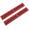 thumbnail image 1 of 2x Chrome Metal Limited Edition Logo Emblem Auto Badge 3D Premium Car Rear Trunk Sticker Side Fender Decal (Red&Black), 1 of 8