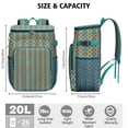 thumbnail image 3 of Nordic Style Boho Cooler Backpack - 20L Insulated Leakproof Bag, Bohemian Design for Beach, 3 of 6
