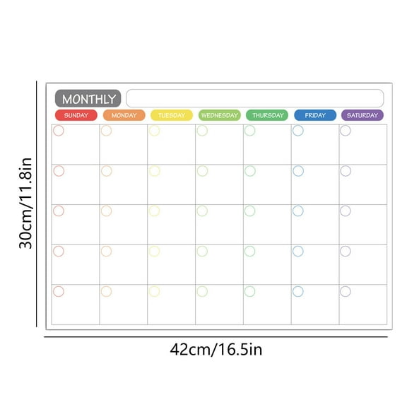 WNEXOPE Dry Erasable Magnetic Calendar for Fridge - Reusable Monthly & Weekly Planner with Eraser Marker - Kitchen Board Calendar for Easy Organization and Planning