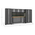 thumbnail image 3 of NewAge Products Bold Series Gray 6 Piece Cabinet Set, Heavy Duty 24-Gauge Steel Garage Storage System, Slatwall / LED Lights Included, 3 of 5