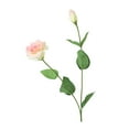 thumbnail image 2 of Oiur 1 Branch 2 Heads Artificial Silk Fake Flowers Leaf Lisianthus Wedding Floral Decor Bouquet Home Decor, 2 of 8