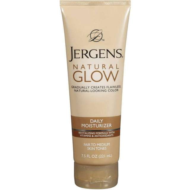 Jergens Daily Moisturizer Fair To Medium Skin Natural Glow, 7.5oz, 4-Pack