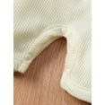 thumbnail image 6 of Seyurigaoka Baby Romper Sleeveless Suspender Ribbed Style Button Decor Casual Breathable Jumpsuit, 6 of 7