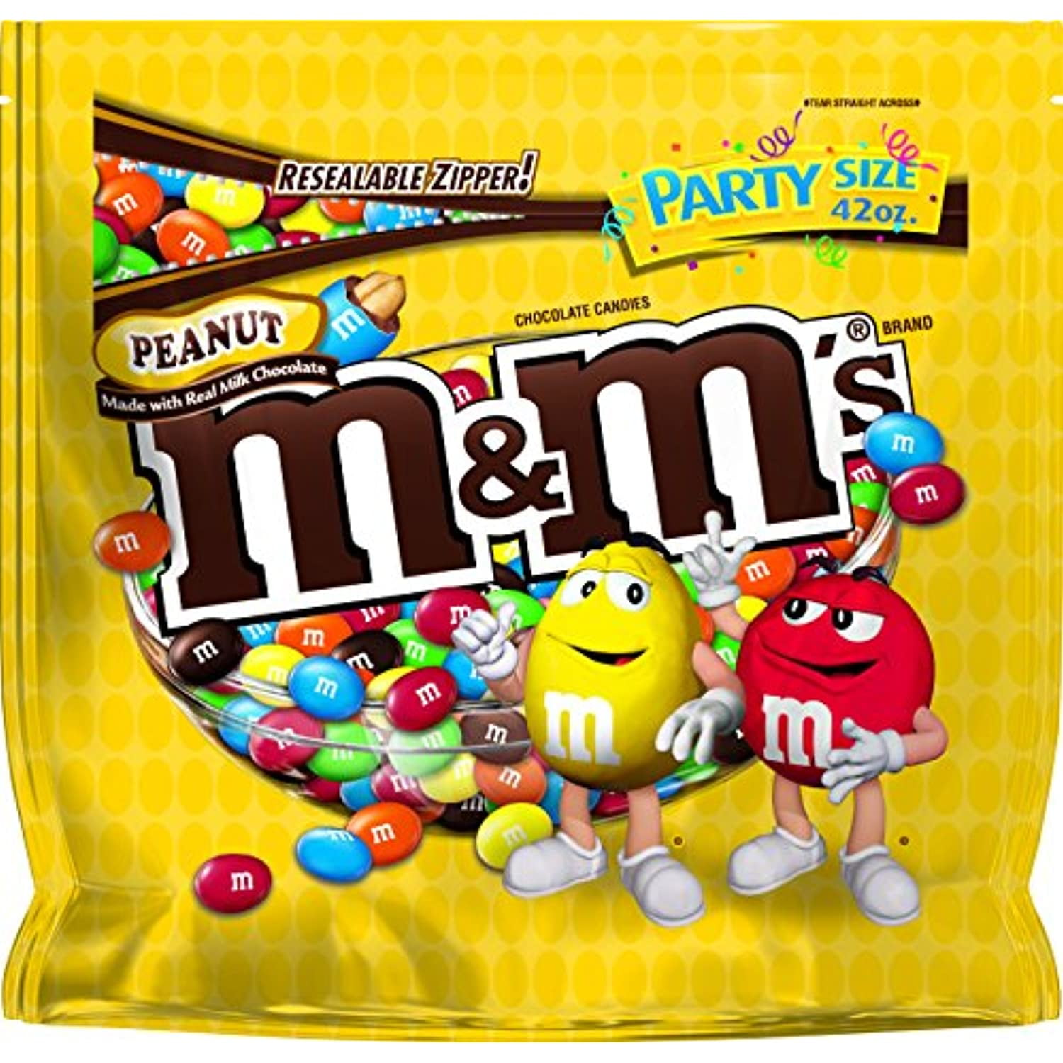  M&M'S Peanut Chocolate Candy Fun Size Bag 10.57 Ounce