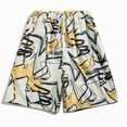 thumbnail image 3 of TKKCS Mens Graphic Swim Trunks- Drawstring Breathable Quick Dry Lightweight Vacation Casual Elastic Waist Beach Board Shorts White Size L, 3 of 6