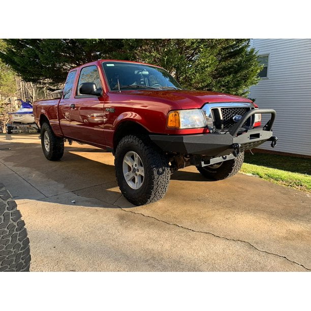 Kojem Bull Bar Bumper for 1998-2011 Ford Ranger W/ Winch Plate D-Ring Front Mounts Modular