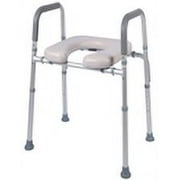 Raised Toilet Seat with Handles for Seniors,Adjustable Height Toilet Chair For Elderly And Disabled,Adult Potty Chair Bedside Commodes for Seniors,Supports Up to 350lbs
