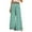 Mint Green, variant on Women's High Waisted Wide Leg Pants with Horizontal Stripes, Elastic Rope Waist Vacation Culottes, Split Hem Breathable Summer Beach Casual Trousers 2025 Blue S