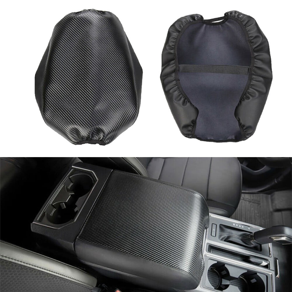 Ezzy Auto Black Center Console Lid Suture Cover Console Armrest Lid Box fit for Ford F150 F250 Trucks Pickup 