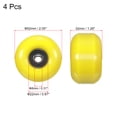 thumbnail image 2 of Unique Bargains Roues de Planche à Roulettes 52mm avec Roulements Roues de Rue pour Skateboards Roue de Croisière 95A, Jaune Noir Lot de 4, 2 of 4
