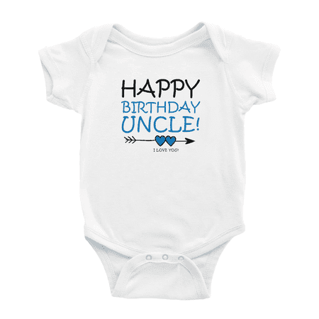 

Happy Birthday Uncle Cute Baby Clothing Bodysuits Boy Girl