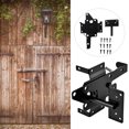 thumbnail image 2 of SHISUYAN Iron Post Mount Automatic Gravity Lever Wood Fence Gate Latches with Fasteners, 2 of 8