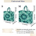 thumbnail image 3 of Corduroy Tote Bag for Women Shoulder Handbags Fashion Ladies Purses Satchel Messenger Bags Dark Teal Tie-dye Pattern M, 3 of 8