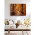 thumbnail image 4 of Orange Forest Wall Art for Living Room, Canvas Picture Wall Decor for Bathroom Bedroom, Fall Tree Botanical Maple Leaf Painting Artwork for Office Kitchen Hallway Dining Room Home Decorations 12"x16", 4 of 8