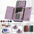 thumbnail image 6 of Dteck Case for Samsung Galaxy S21 Plus 6.7-inch,Shockproof Rubber Case Card Holder Wallet Hybrid Leather Kickstand Protector Lightweight Cover for Galaxy S21+,Purple, 6 of 6