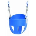 thumbnail image 4 of KINSPORY Toddler Swing Set, 59" Heavy-Duty Coated Iron Chains Baby Swing, High Back Full Bucket Infant Seat with Tree Straps, Backyard Outdoor Indoor, 4 of 9