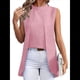 thumbnail image 3 of Camisetas Sin Mangas Informales de Negocios para Mujer, Atuendos de Verano Sin Mangas, Camisas de Trabajo Elegantes y de Moda de 2025. Rosa L, 3 of 8