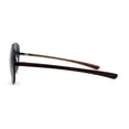 thumbnail image 4 of Mens Classic Airforce Woodgrain Wrap Arm Metal Aviator Sunglasses All Black, 4 of 4
