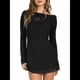 thumbnail image 1 of Vestido Mini de Larga para Mujer, Cuello , , Mangas Acampanadas, Espalda Anudada, Transparente, Sin Espalda, Ajustado, Y2K, Corto Negro S, 1 of 10
