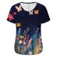 thumbnail image 5 of Camisetas de Manga Corta Casuales para las Mujeres con Cuello en V, Sudadera Casual de Poliéster, Impresión Sólida de las Señoras para la Fiesta de Trabajo Diaria, Invierno Y Primavera, 5 of 9