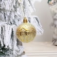 thumbnail image 4 of HomeDM Christmas Balls Ornaments 6Pcs Hanging Pendant Xmas Balls Christmas Tree Wreath Decoration 6cm/2.36" Yellow Shatterproof Plastic Decorative for Xmas Tree Holiday Party Wedding Decor, 4 of 6