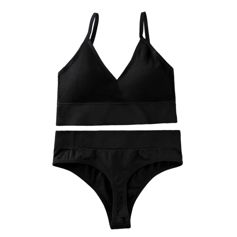 Sexy Women Bra Panties Set Push Up Sports Bra Sexy GString Seamless