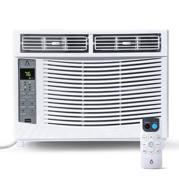 Garvee 6000 BTU Window Air Conditioner, Cooling 250 Sq.Ft,Small Window AC Unit, With Remote & App Control, Quiet Dehumidifying Function, Energy Saver, 110-115V