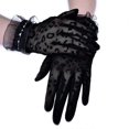 thumbnail image 3 of 2pcs Mesh Gloves for Women: Short Sheer Gloves Leopard Print Breathable - Minimalist Lace Mittens for Tea Parties Wedding Prom Opera, 3 of 4