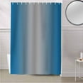 thumbnail image 5 of Fabric Shower Curtain, Blue and Grey Gradient Bathroom Curtain with 12 Hooks Waterproof No Bad Odor Machine Washable Bath Curtains for Bathroom, Spa Room, 36"x72", 5 of 6