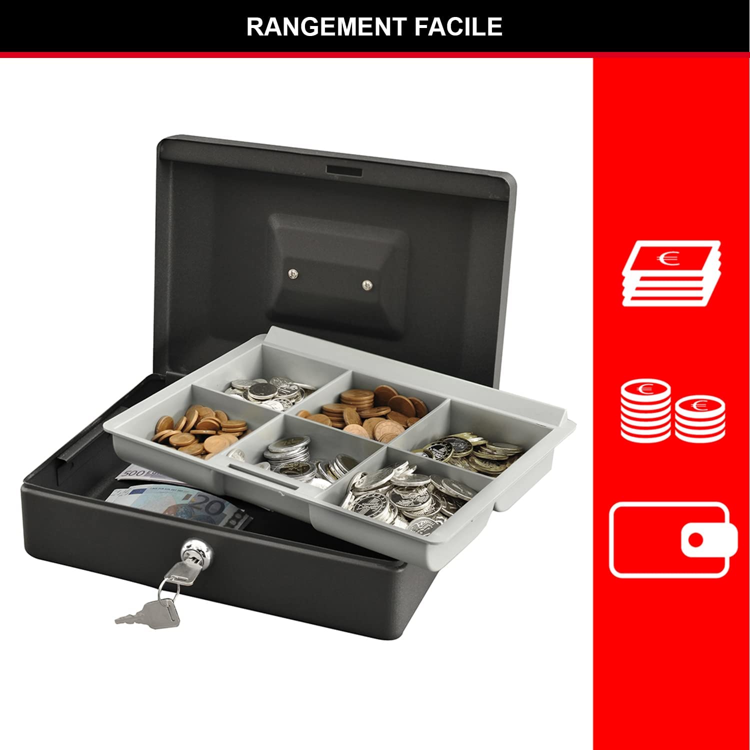 Master Lock - Small Cash Box with Keyed Lock