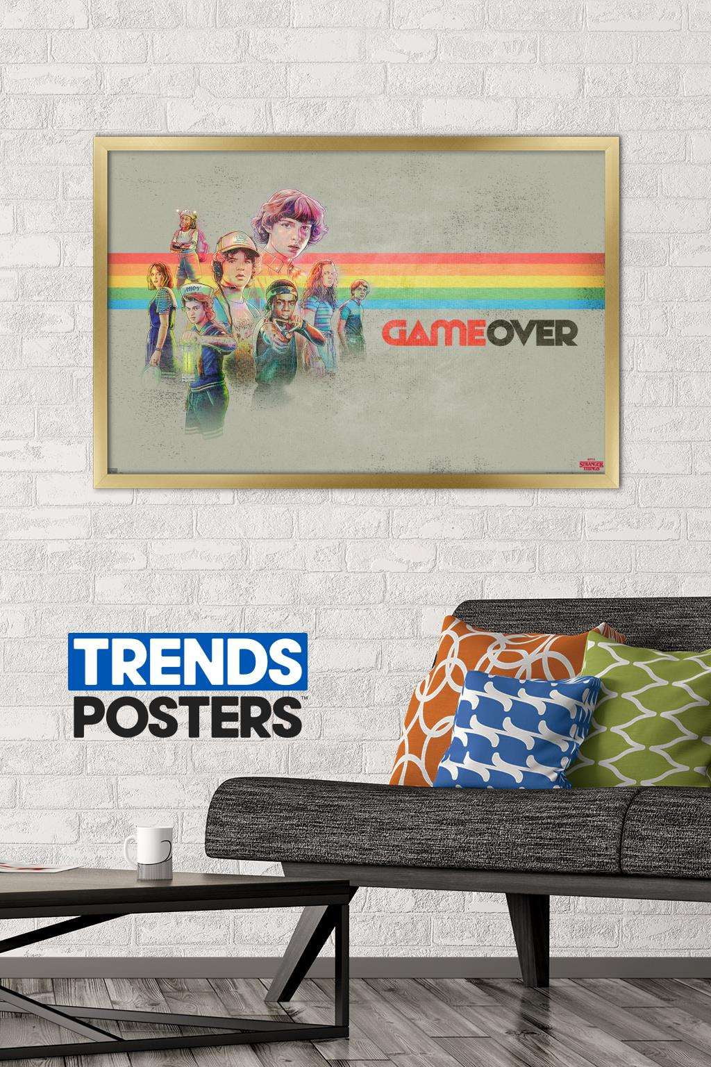 Netflix Stranger Things 3 - Game Over Wall Poster, 22.375" x 34", Framed