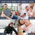 thumbnail image 3 of Menos Petaca De Acero Frasco De Alcohol De 226 Ml Con Embudo Petaca Portátil Compatible Con Viajes Ing Cam Escalada Barbacoa Al Aire Libre Compatible Con Hombres Blac, 3 of 5