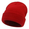 thumbnail image 1 of Sombreros de moda para mujer, cálidos, de invierno, informales, de punto, de lana, con dobladillo, para esquí, bufanda, 1 of 2