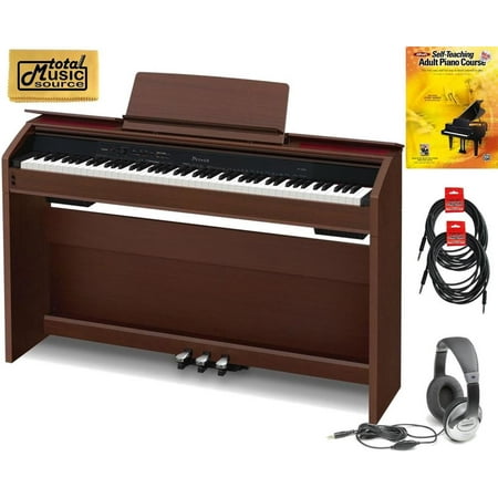Casio Privia PX 860 STANDARDB 88 Key Digital Piano Deluxe Bundle - Walnut, PX860BN STANDARDB