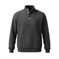 thumbnail image 3 of Awdenio Men's Sweatshirt Big and Tall Waffle Shirt Oversized Button Down Pullover Comfy Cotton Clothes, 3 of 5