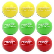 PowerNet 3.2" 9 Pack Weighted Progressive Training Balls for Hitting Batting, Build Strength & Muscle, Improve Technique, Softball Size, Training Equipment for Throwing (12, 14, 16 oz)