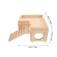 thumbnail image 2 of RENACLIPY Leopard Gecko Tank Hides Wooden Lizard Habitat Light Brown Accessories 1Pack, 2 of 6