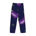 thumbnail image 5 of Junzan Men'S Pajama Pants Eggplant Sleepwear Pants Pj Bottoms Drawstring And Pockets, 5 of 9