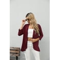 thumbnail image 4 of HOWCOME Lightweight Open Front 3/4 Sleeve Womens Cardigan Sweaters, 4 of 5