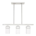 thumbnail image 6 of Livex Lighting Harding 3 Light Linear Chandelier in Brushed Nickel, 6 of 17