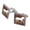 Silver, variant on Horse Silhouette Cowboy Western Square Cufflink Set - Silver or Gold
