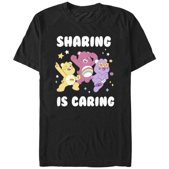 Men's Care Bears Sharing Is Caring Bears Graphic Tee Black X Large