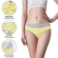 thumbnail image 6 of Underwear for Women Cotton High Waist Panties Seamless Full Coverage Briefs Soft Strech Ladies Breathable Panties 3 Pack, 6 of 9