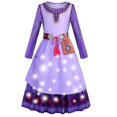 thumbnail image 1 of Película Deseo Princesa Disfraz Niños Asha Vestido Niñas Cosplay Niños Carnaval Fiesta de Cumpleaños Ropa Púrpura Niño Ropa Larga Cinturón Alta Calidad LTX, 1 of 5