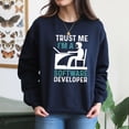 thumbnail image 4 of EcoLoom Trust Me I'm a Softwave Developer Long Sleeve Unisex Midweight Crewneck Sweatshirt, 4 of 4