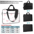 thumbnail image 6 of YFYANG 14 inch Universal Laptop Bag Oxford Cloth Laptop Sleeve, Multi-functional Pink Cute Heart Doodle Notebook Computer Messenger Bag Handbag, 6 of 8