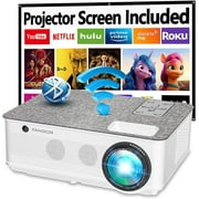 Restored Fangor 5G WIFI Bluetooth Projector, Native 1080P Full HD Projector, 450ANSI 16000L Movie projector for Outdoor, Video projector with 120 screen, Compatible with TV Stick, PC, Laptop, PS5, iOS/Android (Refurbished)