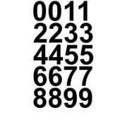 Sheet of 2 Inch (Black) Vinyl Custom Street Address Mailbox Number Decal Stickers Kit