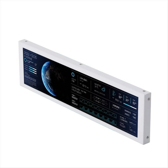 Rollbacks & More Turing 8.8Inch IPS Type-C Secondary Monitor - Smart Display Case for CPU, GPU, RAM Monitoring with USB Interface White