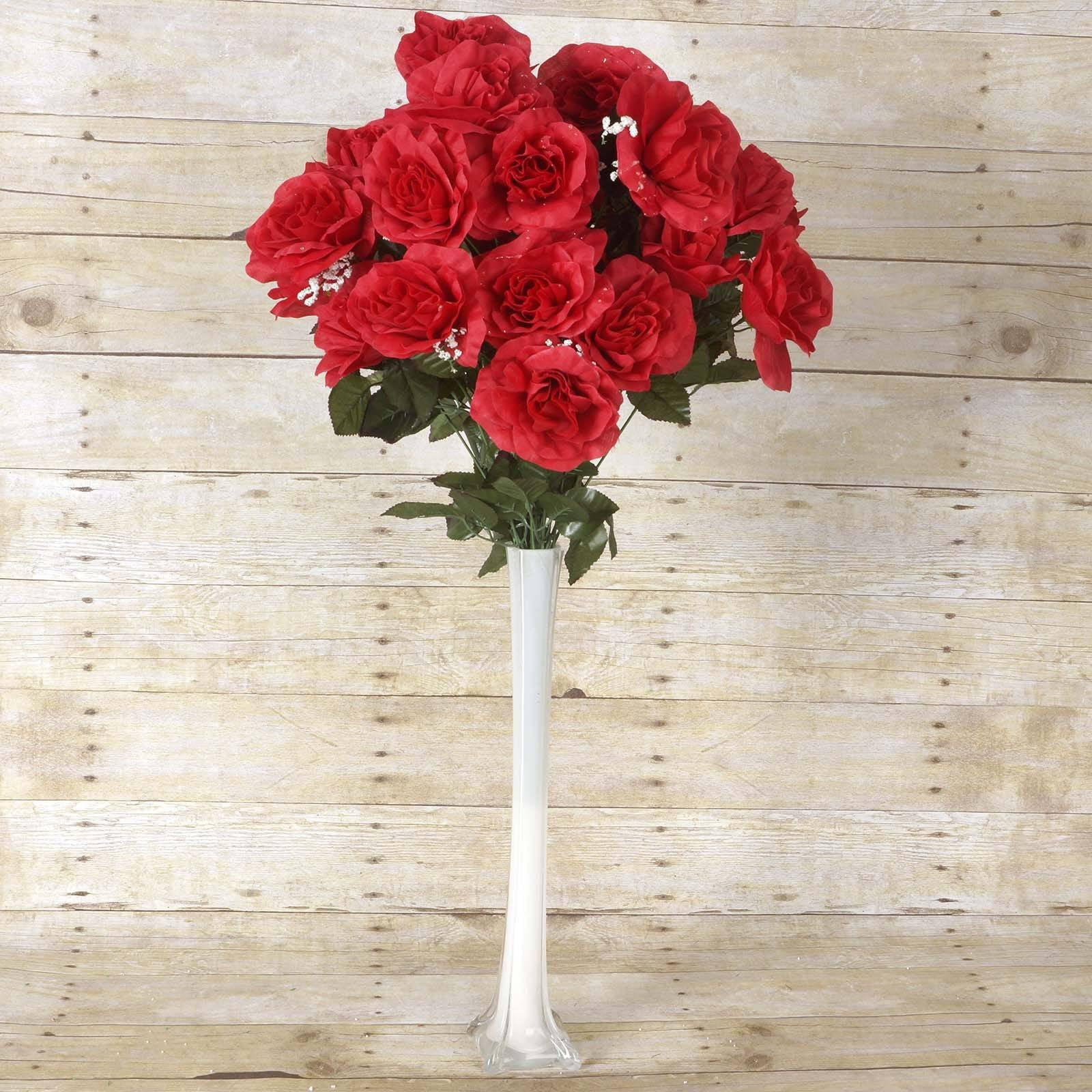Efavormart 96 GIANT OPEN ROSE Bush Artificial Flowers for DIY Wedding